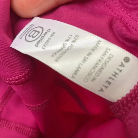 Athleta Accelerated Capri l Fuchsia Pink Small Petite - Picture 6 of 9